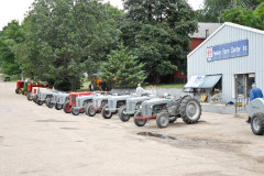 The Ferguson tractor lineup in front of the Farm Center.