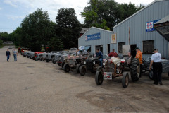 The Ferguson tractor lineup in front of the Farm Center.