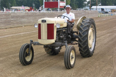 The late Del Gentner driving a 1956 Ferguson F-40 owned by Jim Storment.