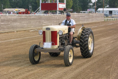 Jim Nisbet from Scotland driving a 1956 Ferguson F-40 owned by Don Daily.