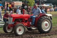 Mike Etzel of Marion, IA riding his BMC Model 425 Mini – the last tractor built in Coventry – the last Harry Ferguson design off the assembly line.