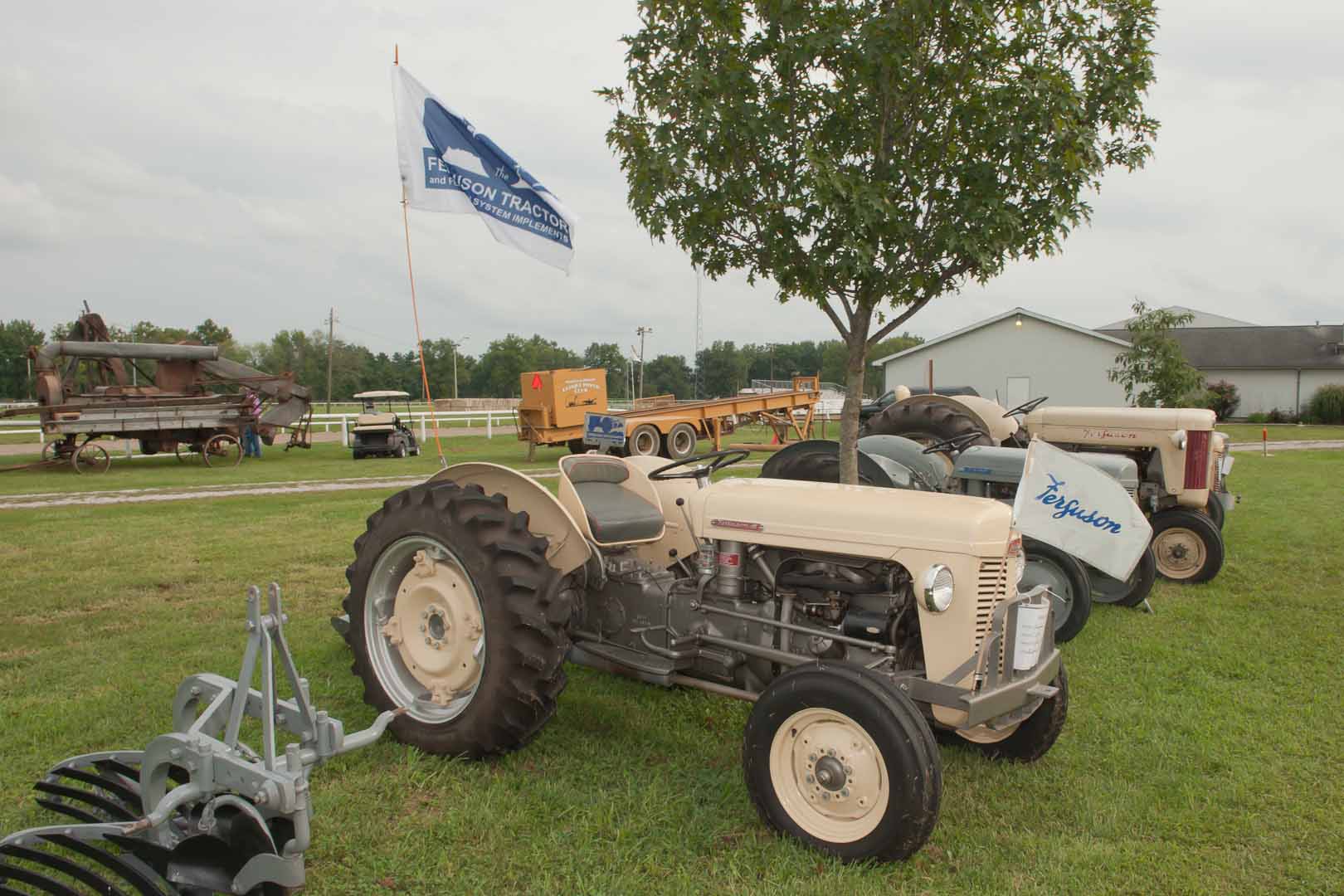 1957 TO-35 SN SGM174716 owned by Paul Boone of Sullivan, IN.  Implement is a POA-20 Ferguson Disc Plow.